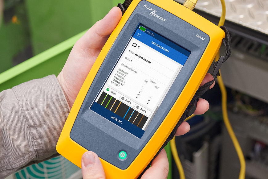 Fluke Networks annonce le testeur de câbles et réseaux LinkIQ-IE synonyme de tests fiables pour la maintenance et les installations industrielles